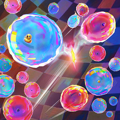 An artist’s impression of the resistivity that results from cold atomic collisions