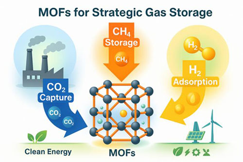 Next-generation metal–organic frameworks for CO₂ capture, CH₄ utilization, and H₂ integration