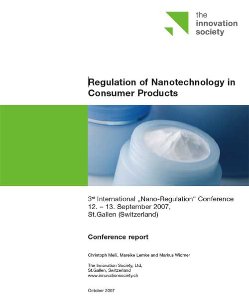 Regulation of Nanotechnology in Consumer Products
