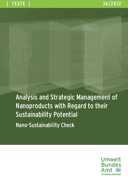 Analysis and strategic management of nanoproducts with regard to their sustainability potential