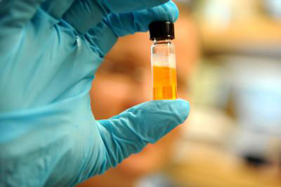 >a vial of nanocrystals in solution