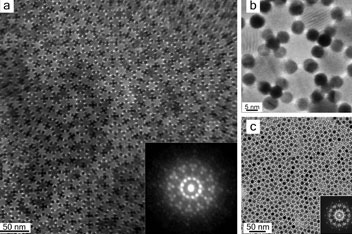 magnified views of quasicrystals self-assembled from spherical nanoparticles