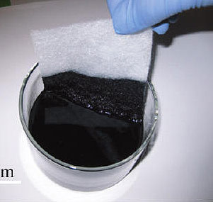 Recipe for conductive textile: Dip cloth in nanotube ink, dry in oven for 10 minutes at 120 degrees Celsius.