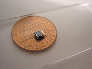 A low-power, sensor system developed at the University of Michigan 1,000 times smaller than comparable commercial counterparts