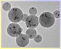 Maghemite-silica composite microspheres