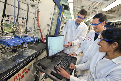 Jeffrey Long, Christopher Chang and Hemamala Karunadasa have discovered an inexpensive metal that can generate hydrogen