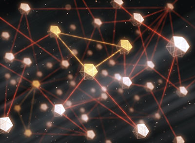Illustration of a quantum random network