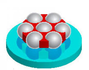 Heptamers containing seven nanoshells have unique optical properties
