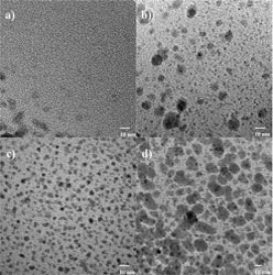  Electron microscope images of the coatings which show the silver nanoparticles incorporated in the matrix as dark spots