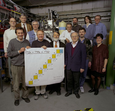 The international team of scientists presents the production of element 112 for the first time