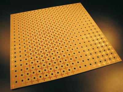 The new metamaterials are particularly efficient at absorbing radar radiation through a recurring pattern of copper plates and holes