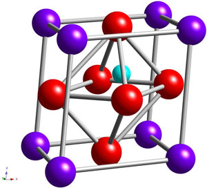Crystal structure of KNBT before the application of an electric field