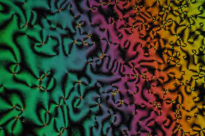 Like other nematic liquid crystals, films of the new family of Zwitterionic liquid crystals form beautiful patterns