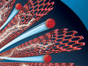 aligning carbon nanotubes inside polymer composites results in electrodes that allow ions to travel more quickly between the tiny cylinders