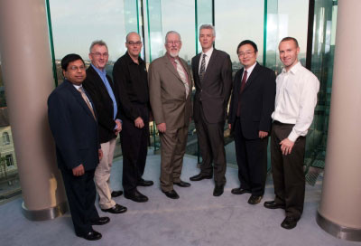 Saibal Roy, Tyndall; Damien O'Callaghan, Intel; Ted Dibene, Intel; Arnold Alderman, PSMA; Cian O'Mathuna, Tyndall and Mark Barry