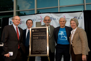 Rice's Space Science and Technology Building was named a National Historic Chemical Landmark this week as the place where buckyballs were discovered in 1985