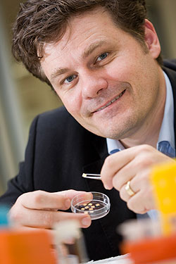 Professor Kendall with the Nanopatch
