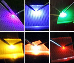 Examples of LEDs based on various semiconductor compounds