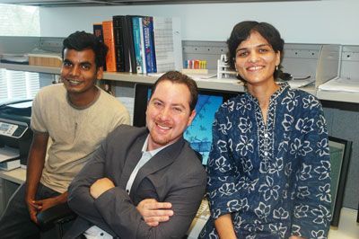 Avishek Saha, Professor Angel Marti and Disha Jain