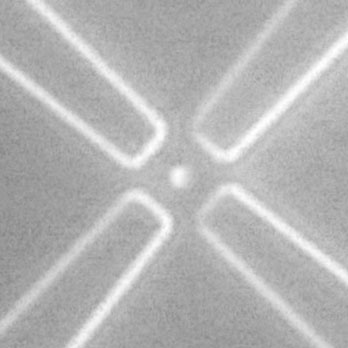 Scientists were able to trap a single particle between four microelectrodes