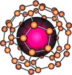 A nitrogen atom trapped inside a buckyball