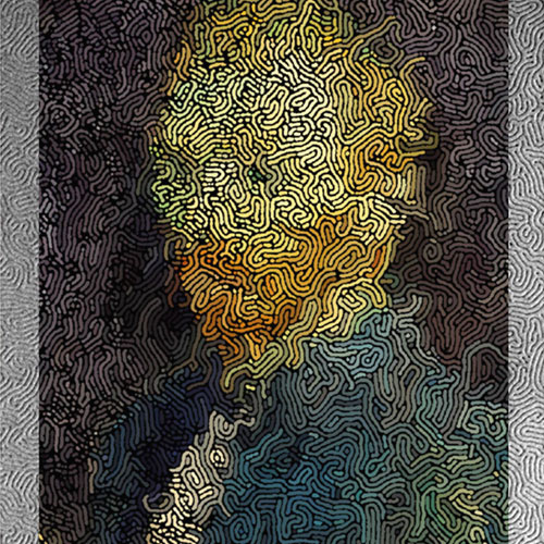 Van Gogh painted with a glassy polymer