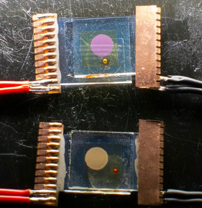 Comparative testing of ruthenium and zinc dye-sensitized solar cells.