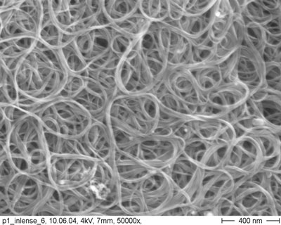 Isotopes mat of nanofibers made of single-walled carbon nanotubes