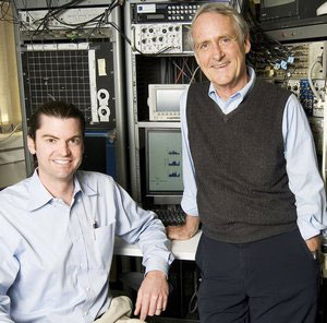 Dr. Chet Moritz (left) and Dr. Eberhard Fetz (right) in their University of Washington lab