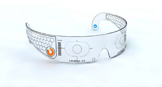 Okkio - glasses with zoomable lens and photo camera
