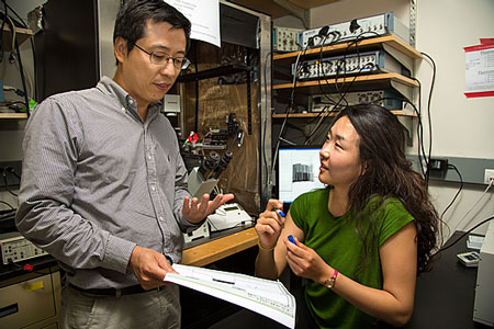 Salk scientist Lei Wang and graduate student Ji-Yong Kang