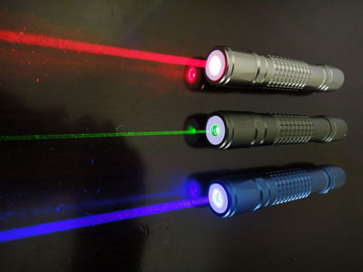 Laser pointers in various different colours