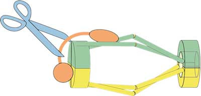 A diagram of the protein complex cohesin in its assumed ring-shaped configuration