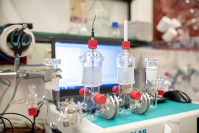 biofuel cell test setup