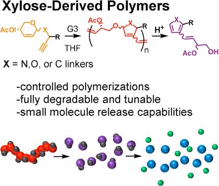 Sugar-Based Polymers from D-Xylose: Living Cascade Polymerization, Tunable Degradation, and Small Molecule Release