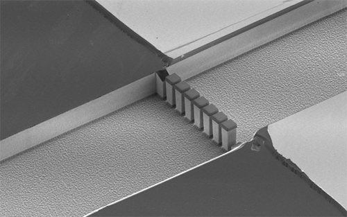30 micron tall pillars etched into silicon