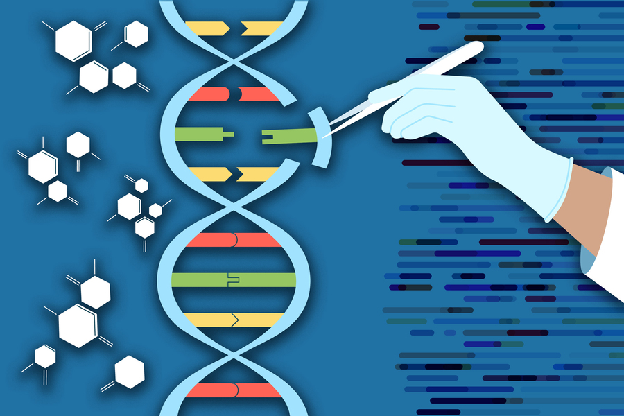 illustration of a CRISPR gene-editing system
