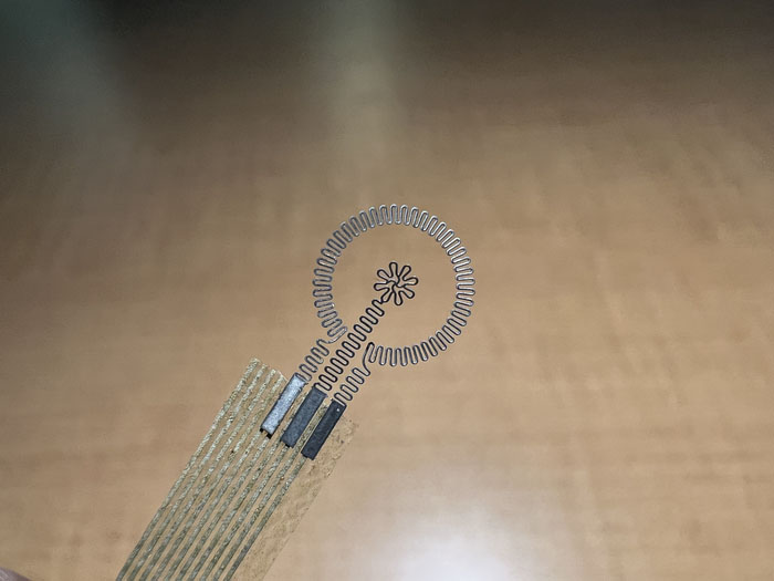tiny flower-shaped electrode