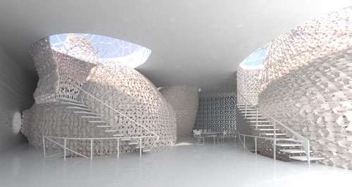 Interior of 3D printed house