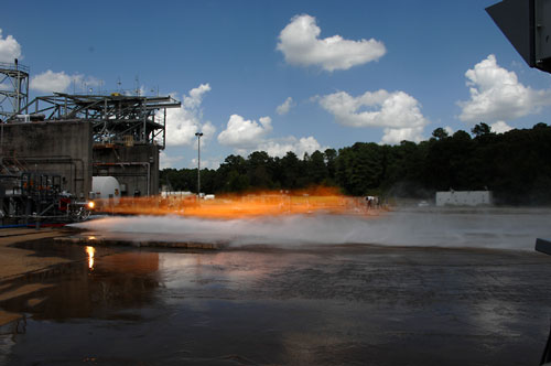 hot-fire testing a rocket