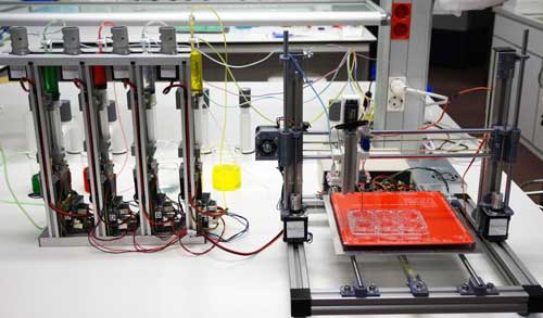 This is a prototype for a 3-D bioprinter that can create totally functional human skin