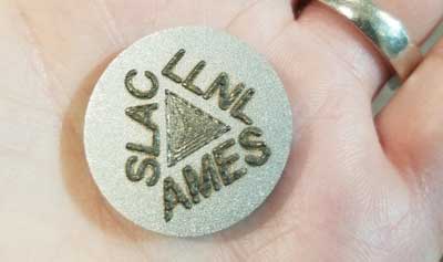 A metal 3-D printed sample
