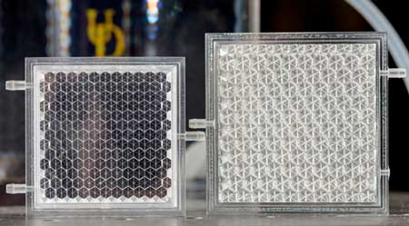 two smart glass panels