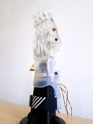 3D-printed robotic prosthetic hand