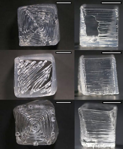 Images of the PDMS 3D prints