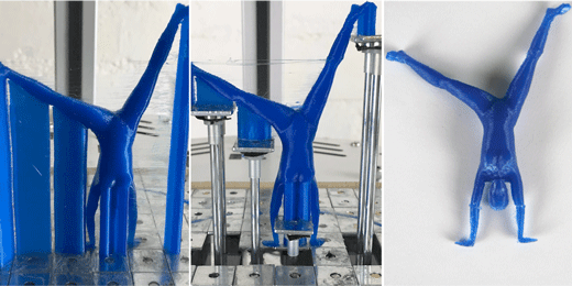 a dynamically-controlled base for 3-D printing