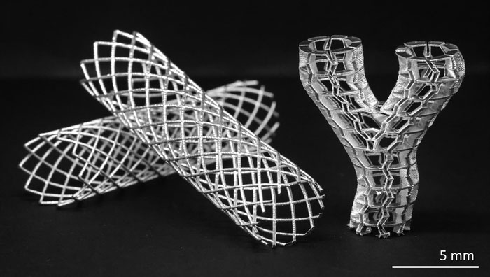 coronary stents with partially carbonized core