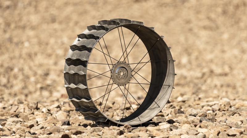 3D printed lunar rover wheel