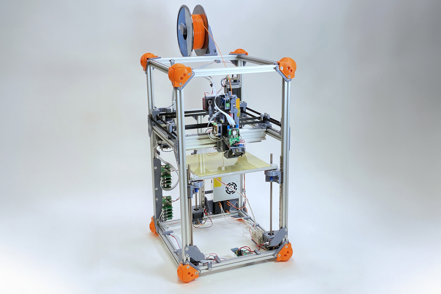 a 3D printer that can automatically identify the parameters of an unknown material on its own