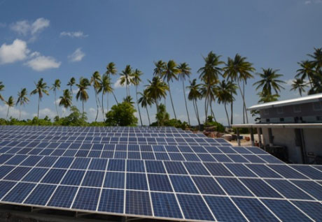 Solar panels on Tokelau